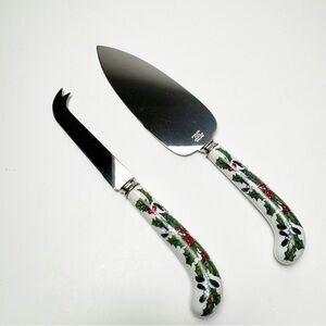 House of Prill Holly Sheffield Stainless Cheese Knife Pie Server Set